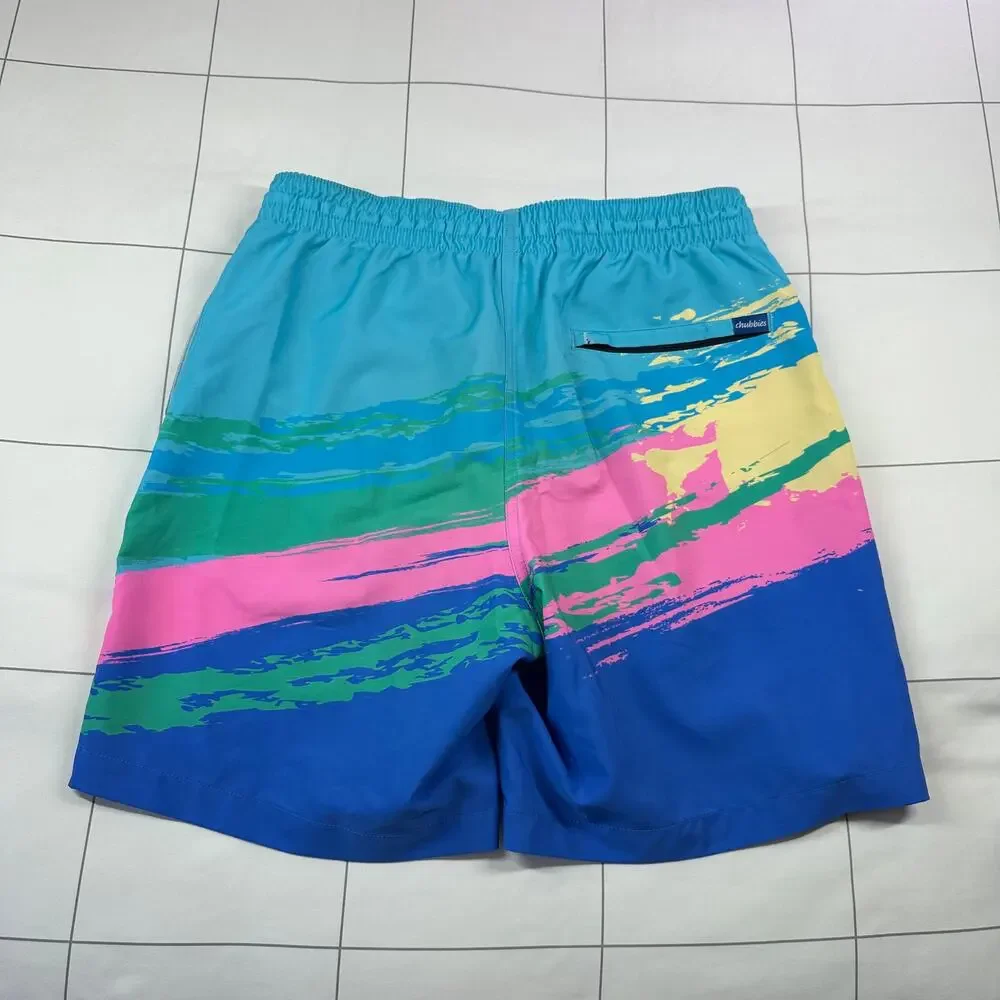 Chubbies Swim Shorts Mens Medium Blue Day Rockets 7